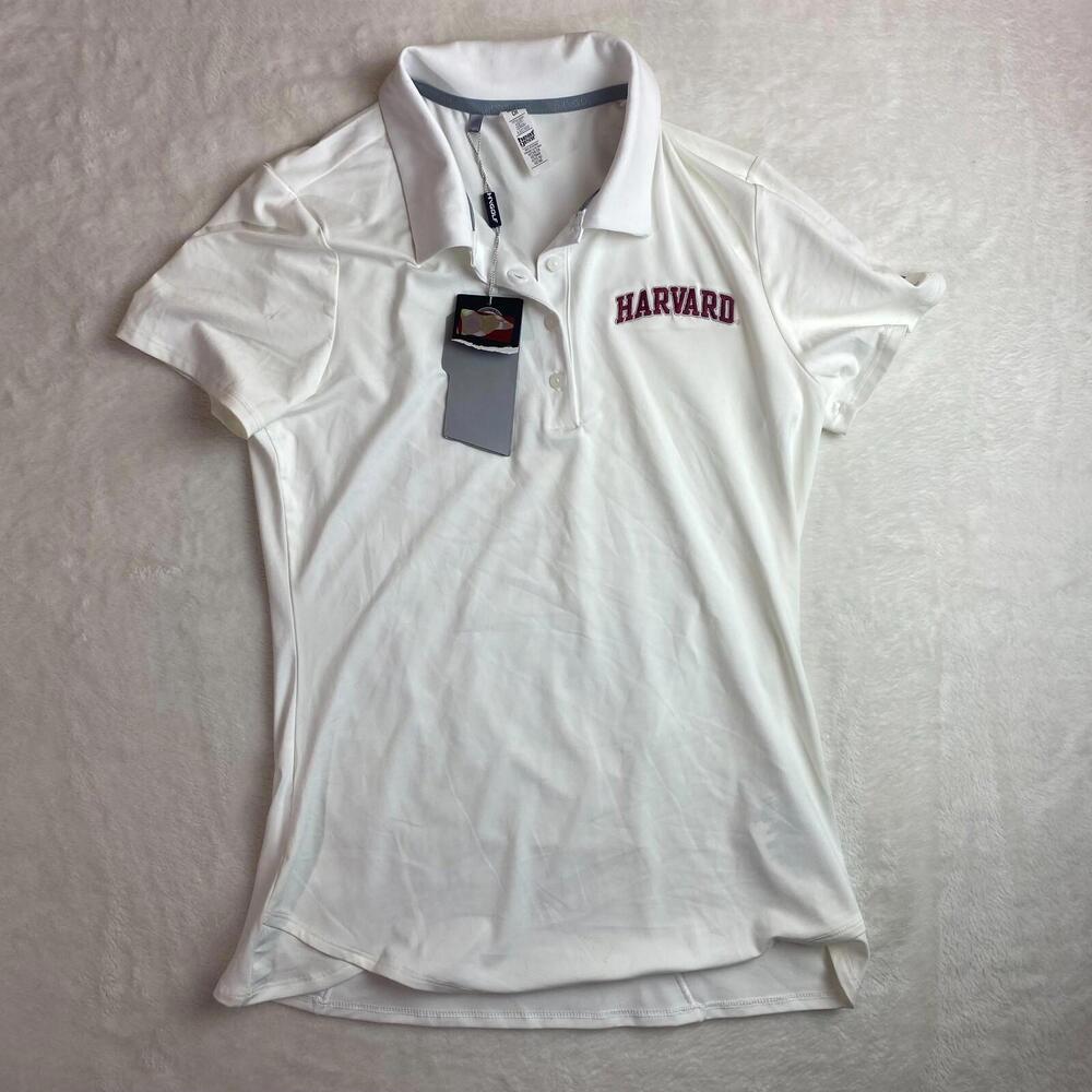 NWT‎ Harvard Under Armour HeatGear Golf Polo Women's White Small